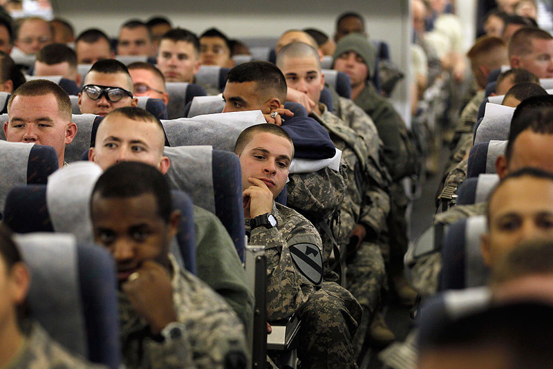 Troops Fly Home From Kuwait To Fort Hood, Texas. Getty